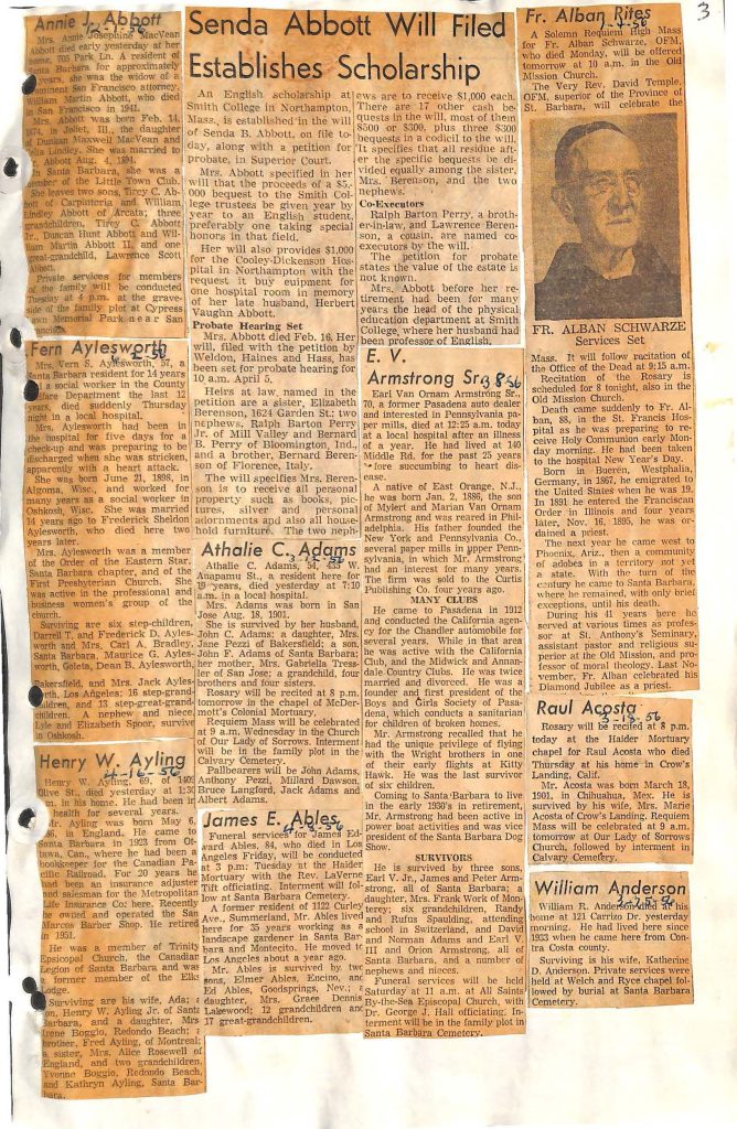 Obituaries Added to Database